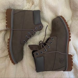 Gray Timberland Boots